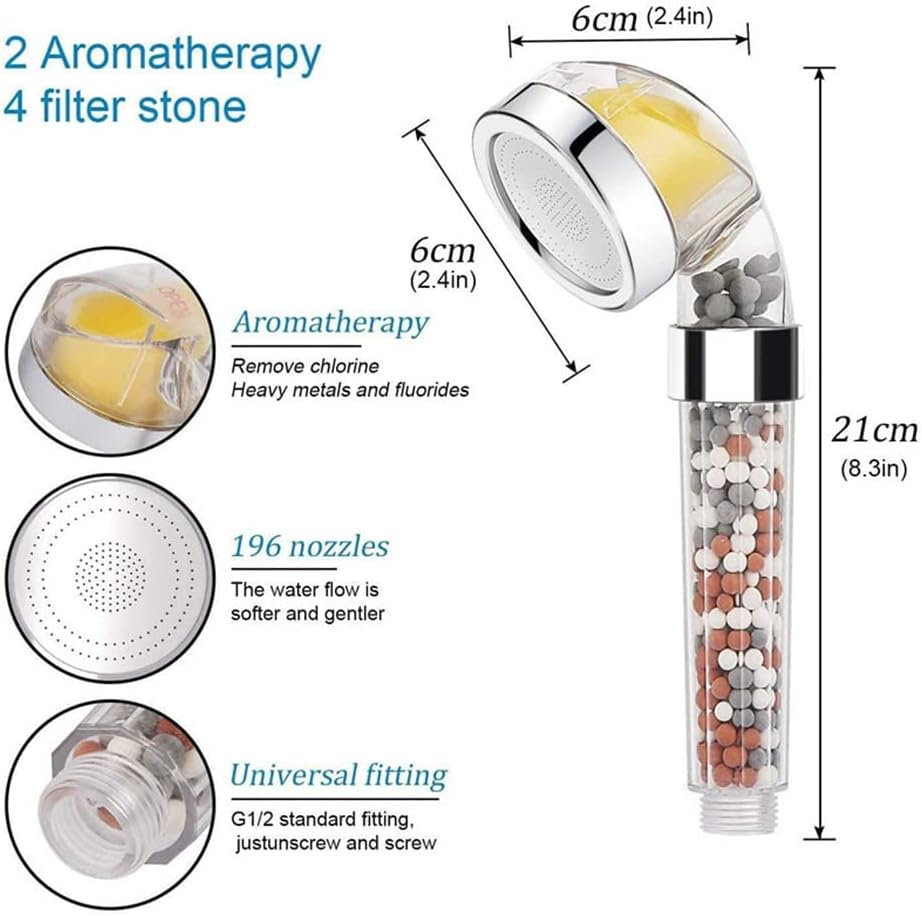 Chuveiro Filtrado com Aroma de Vitamina C e Limão – Transforme seu Banheiro em um Spa