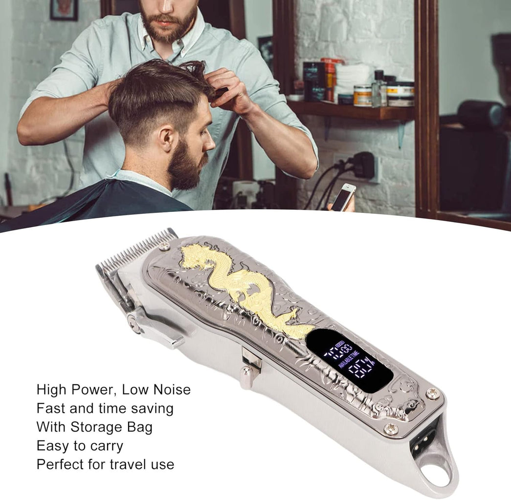 Cordless Electric Hair Clipper - Ergonomic Handle, Low Noise, Ideal for Travel